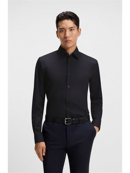 Camicia slim fit in popeline di cotone elasticizzato facile da stirare BOSS | H-HANK-KENT-C1-214/404-50469345